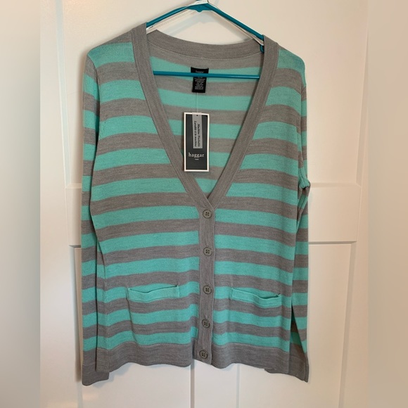 Teal and grey Haggar cardigan size XL - Picture 1 of 3